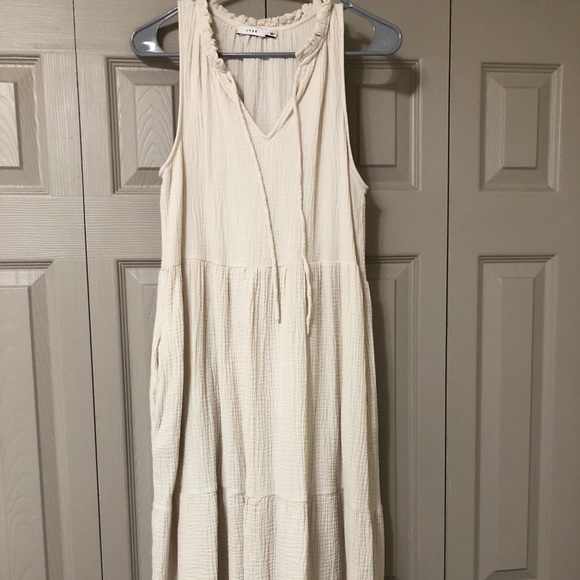 VICI White Cotton Dress Size M - Picture 2 of 3
